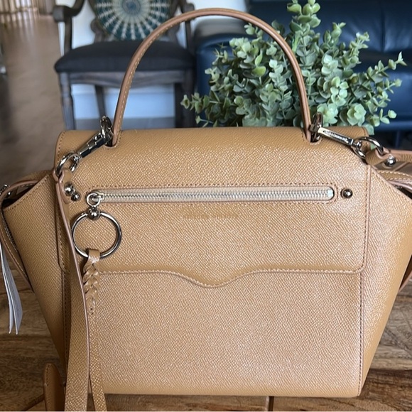 Rebecca Minkoff Tan Shoulder Bag with Textured Leather